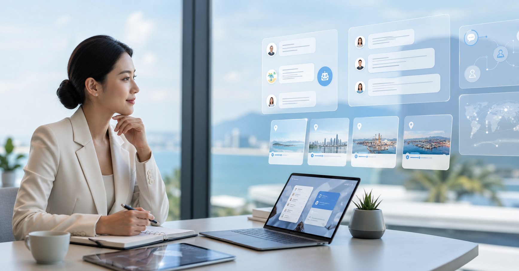 Online business consultation interface for client communication